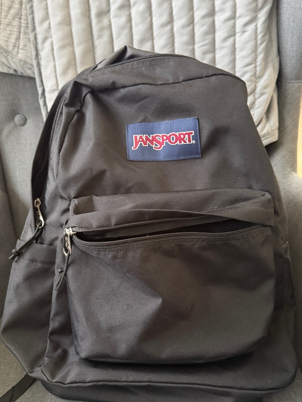 Jansport Black Everyday Backpack with Front Zip Pocket
